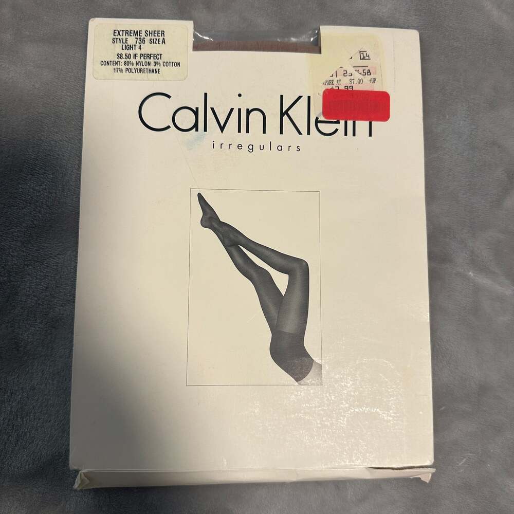 Vintage Calvin Klein Extreme‎ Sheer Control Top Pantyhose Sz A